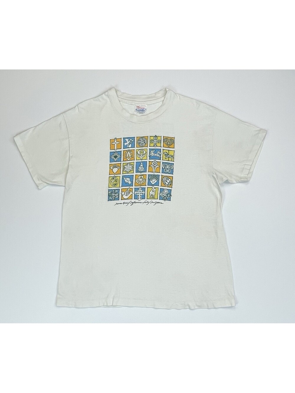 Vtg 90s James Avery Jewelry Craftsman 41st Anniversary Promo T Shirt L